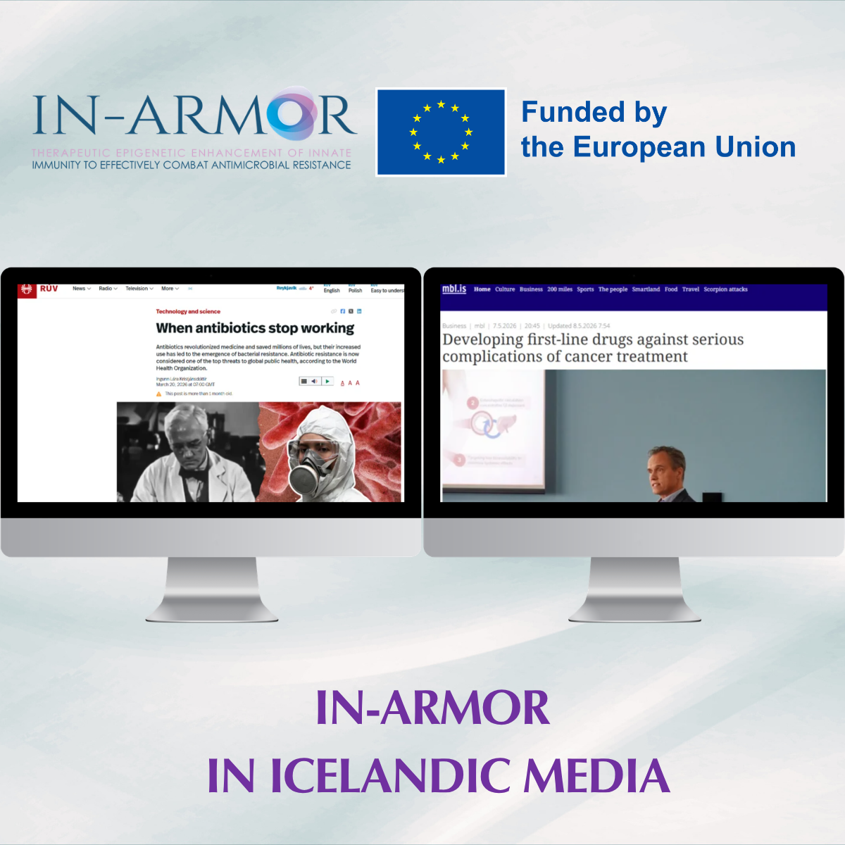 El proyecto IN-ARMOR acapara la atención internacional en Islandia por su enfoque revolucionario frente a la resistencia a los antimicrobianos